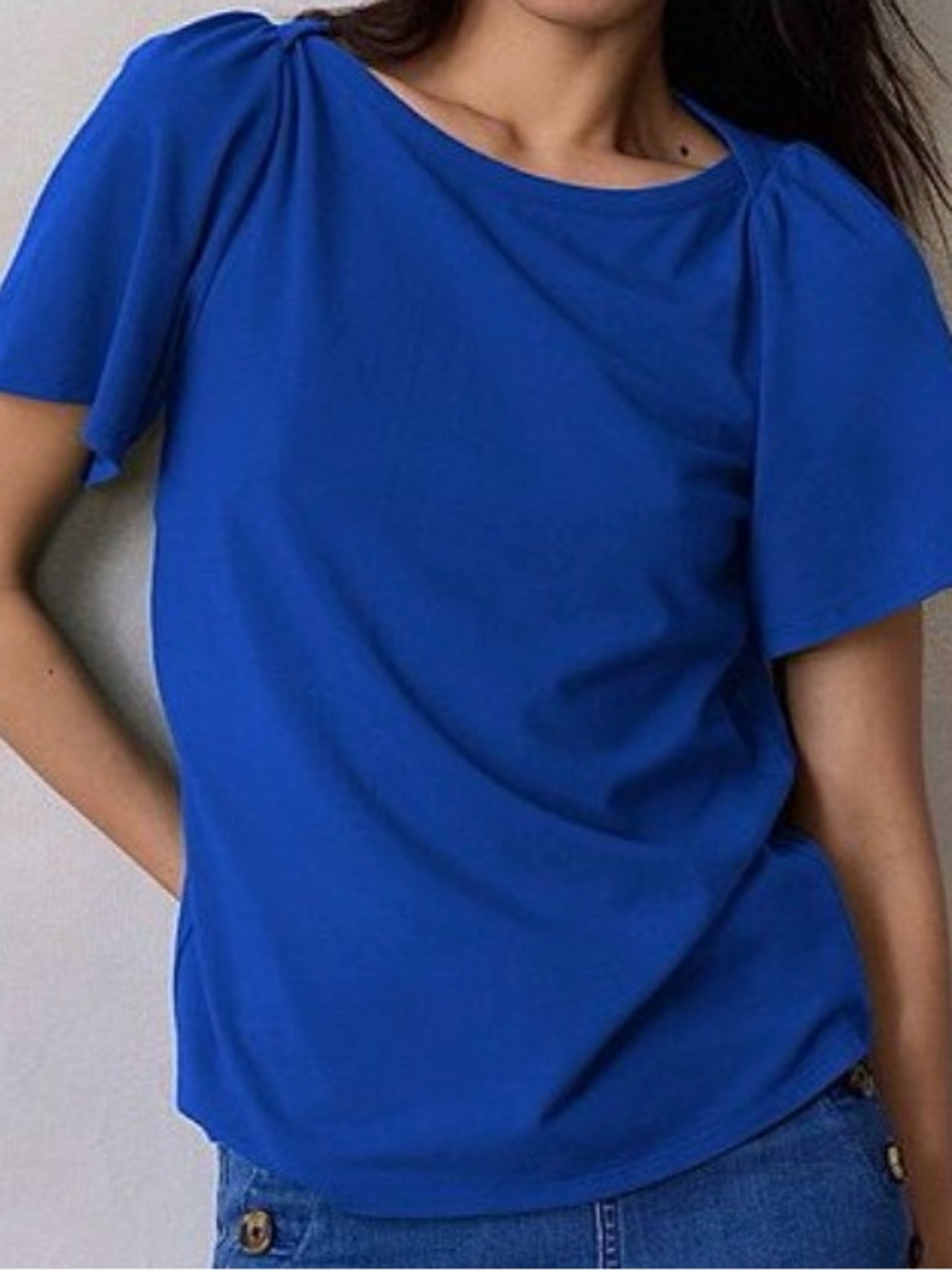 Classic Women's Short Sleeve Top in Royal Blue